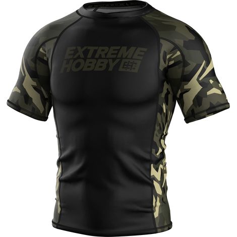 Jungle Panther Herren Kurzarm-Rashguard XL Schwarz