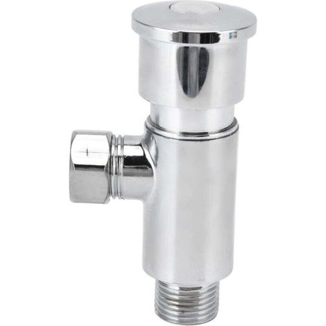 Manual Button Flush Valve, Zinc Alloy Toilet Repair Kit, G1/2 Tank Replacement Parts MUMU (1/4)