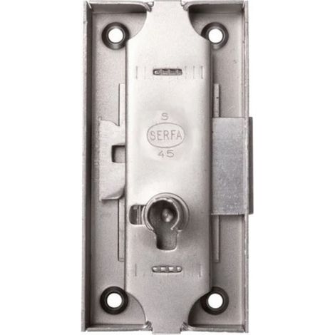 Serrure espagnolette 80x40mm axe 20mm longueur du canon 12mm gauche finition fer - DEVISMES - 12383-002-G