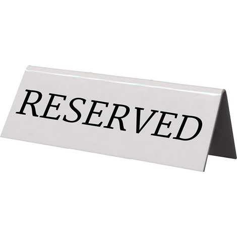 Securit Signes de réservation blanc 10 x 4,5 cm (1/2)