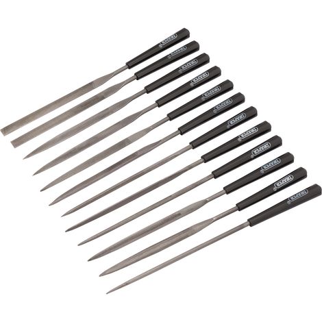 Draper 12-Piece 140mm Needle File Set (Model 82640) for Precision Filing and Metalworking (1/2)