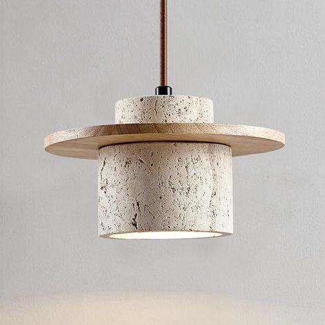 Lampe Suspendue Nordique en Pierre Naturelle, Lampe Suspendue Japonaise Wabi Sabi avec Base E27, Lampe de Chevet, Restaurant, Cuisine, allée, Bar, Club (Couleur : B) (1/5)