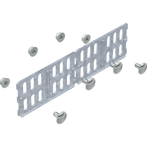 OBO Bettermann Giunto longitudinale e angolare per canalina portacavi, orizzontale 60x200 Acciaio zincato a fuoco, 6067611