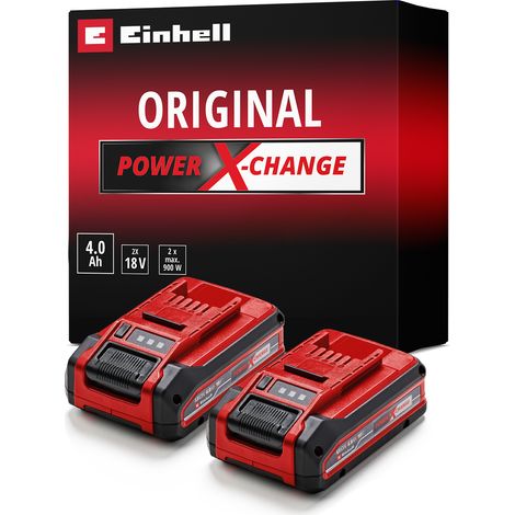 Einhell Double Batterie 4,0 Ah PXC PLUS Twinpack (18 V, Lithium-ion, pour tous les appareils PXC)