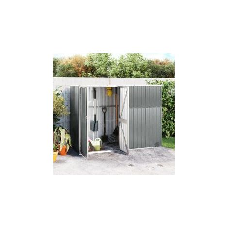 Abri à outils de jardin Gris 225x89x161 Acier galvanisé (1/5)