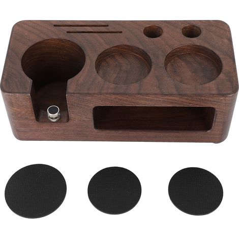 Station de bourrage de café, support de porte-filtre en bois, support de bourrage pour la cuisine à domicile, café Bar 53mm/2,1 pouces