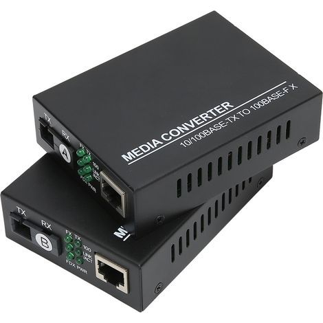 Transceiver Fibre Optique RJ45 vers SC Monomode 10/100Base TX-FX Convertisseur Média
