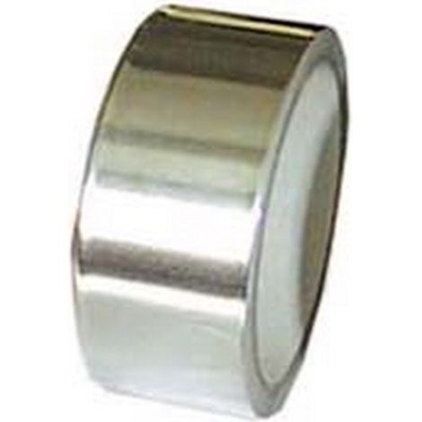 6PZ NASTRO ADESIVO IN ALLUMINIO ALTE E BASSE TEMPERATURE - mm.50x45,7 mt. colore alluminio