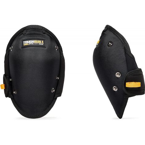 Toughbuilt – Genouillères de protection GelFit™ noires – Conception ergonomique avec gel et mousse – Tissu 1680D résistant à l'abrasion – Sangles élastiques (1/5)