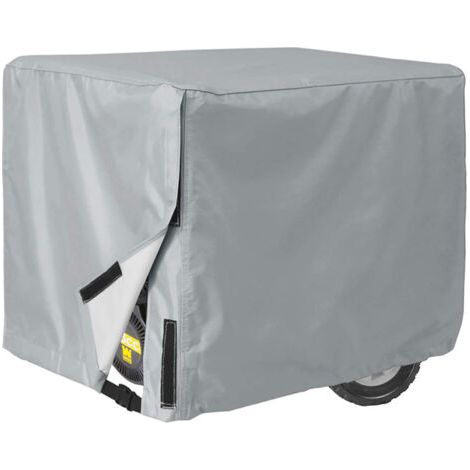 QORVA-Couverture de générateur électrique Universel, Protection de générateur couvre électrique de Patio de Jardin extérieur adaptée générateurs 3000-5000 Watts, Housse de protection imperméable(Gris) (1/5)