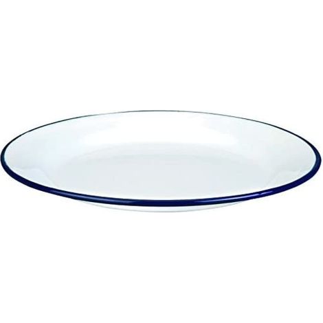 Assiette Plate Acier Blanc 22 cm