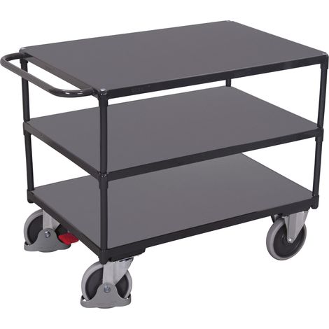 VarioFit Tischwagen schwer mit 3 Ladeflächen RAL 7016 (1/4)