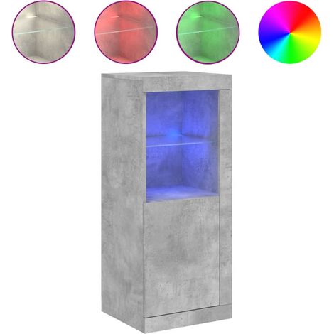 Maison Exclusive - Aparador con luces LED gris hormigón 41x37x100 (1/5)