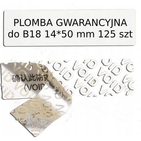 SIGILLO DI GARANZIA NIIMBOT per B18 1450mm 125 pezzi