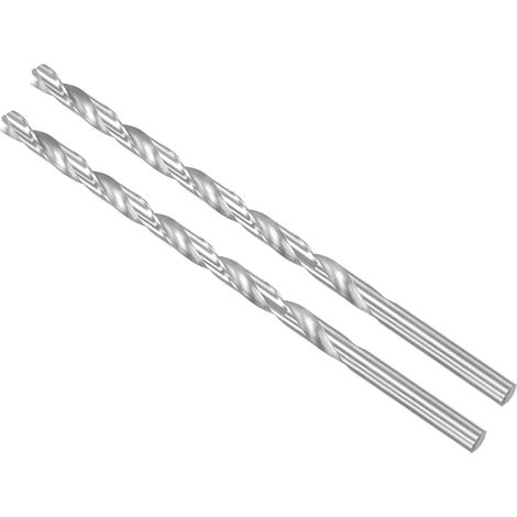 Forets Hélicoïdaux Extra Longs en Acier Rapide, 8,5mm Diamètre 200mm Longueur, Foret Hélicoïdal Droit – (Applications : pour Métal, Bois, Plastique, Aluminium), 2 Pièces (1/5)