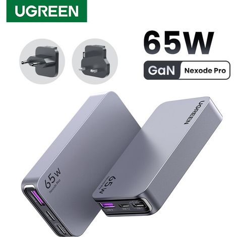 Ugreen Nexode Pro 65W Flaches Wandladegerät, GaN, 2x USB-C + USB