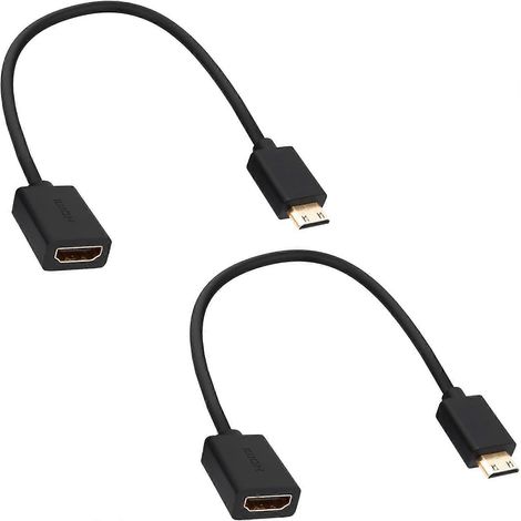 Câble adaptateur Mini HDMI vers HDMI haute vitesse bidirectionnel Mini HDMI mâle vers (1/5)