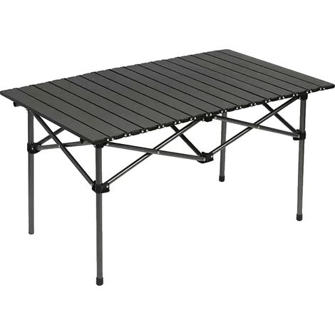 Mesa plegable de aleación de aluminio, 95 x 55 x 50 cm, 4,4 kg, resistente a la intemperie, ideal para acampar y hacer picnics. (1/5)