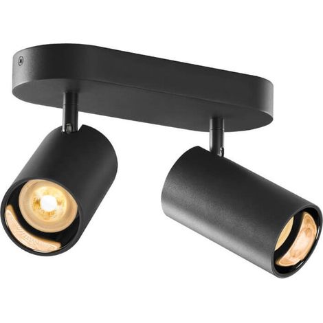 Spot en saillie 2 lumières Asto Tube noir - 2x GU10 - 1006425