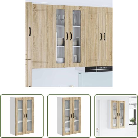 Holzschrank - Küchenschrank Sonoma-Eiche 60 x 31 x 100 cm Holzwerkstoff (1/5)