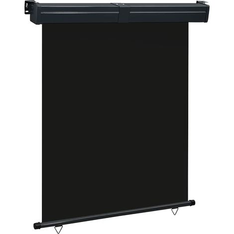 vidaXL Toldo lateral de balcón negro 145x250 cm (1/5)