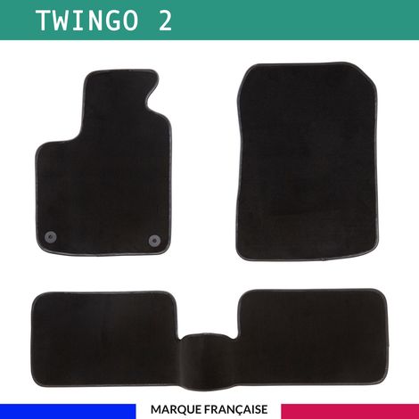 Tapis de voiture - Sur Mesure pour TWINGO 2 (2007 - 2014) - 3 pièces - Tapis de sol antidérapant pour automobile (1/4)