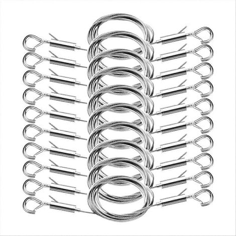 Image suspendu kit robuste usage inoxydable acier fil avec Secure Hooks (1/5)