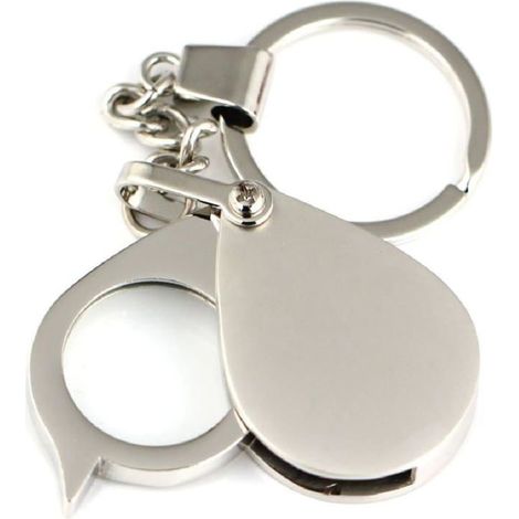 Loupe Porte-clés avec Mini loupe Pliable Pliable 10 x loupe de Lecture avec Porte-clés (1/5)