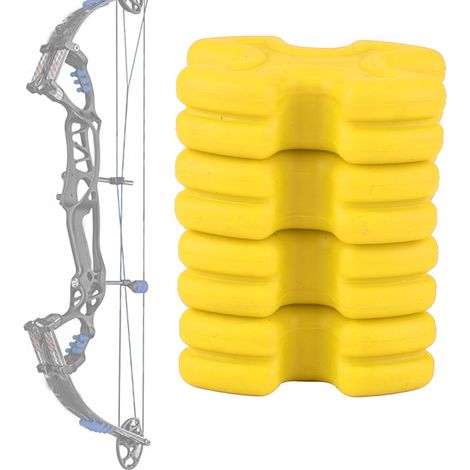 4 Stabilisateurs d'Arc à Poulies de Chasse Anti-Vibration en Caoutchouc Jaune