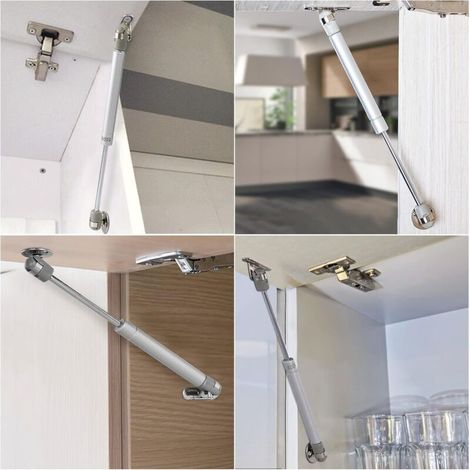 2PCS 100N Vérin à Gaz Vérins Meuble Hydraulique Ressort Amortisseurs à Gaz Bras Pneumatique pour Levage de Porte Armoire Meuble Cuisine Placard Penderie à Chambre Amortisseur charniè (1/3)