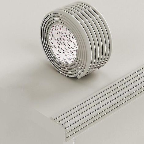 Bande de protection de sécurité pour bébé de 2 m, protège les bords de table et de bureau, protège les coins de meubles, sécurité enfant, coins souples, gris (1/5)