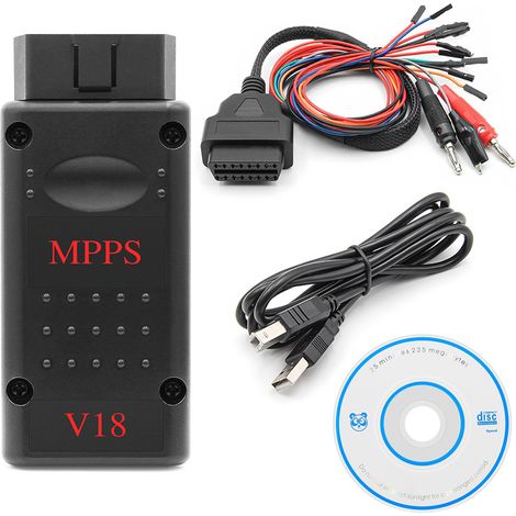 Scanner ECU MPPS V18  Diagnostic et programmation moteur  Détection automatique ECU  Compatible Fiat, Opel, Bosch, Siemens (1/5)