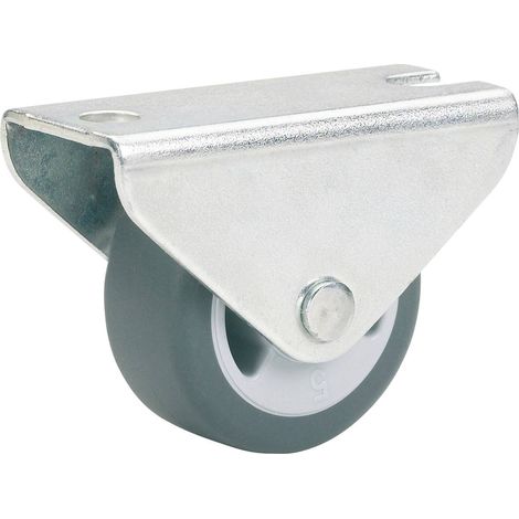 Roulette fixe 791322 – Diamètre roue 25 mm – Charge max 30 kg – Tôle d'acier zinguée – Roulement à billes pour rotation fluide – Dörner + Helmer - A310542 (1/2)