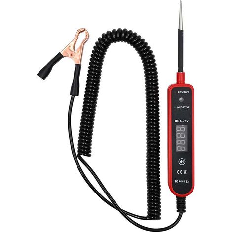 Testeur de tension de voiture, testeur de circuit LED multifonction, outil de test pratique pour vérifier les lumières et les circuits 6-75 V CC (1/5)