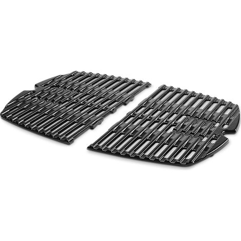 Lot de 2 grilles de cuisson en fonte émaillée – Compatible barbecues Weber Q1000/Q1200 – Maintient chaleur uniforme – Facile à nettoyer (1/5)