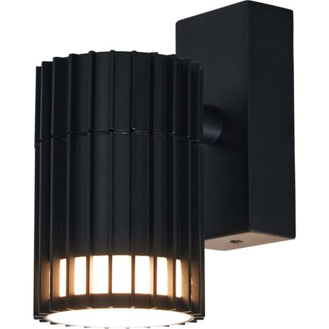 Litecraft Veda Wall Light Outdoor Ribbed Up or Down IP65 Fitting - Anthracite (1/5)