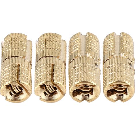 Charnière invisible 180° en laiton cuivré pour meuble, coffret cadeau, 4 pièces, angle d'ouverture 8mm, paumelle encastrable (1/5)