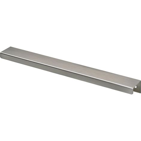 Hettich Möbelgriff Aluminium Edelstahl Optik 12,5 x 280 x 35 mm - 1 Stück Möbelgriffe