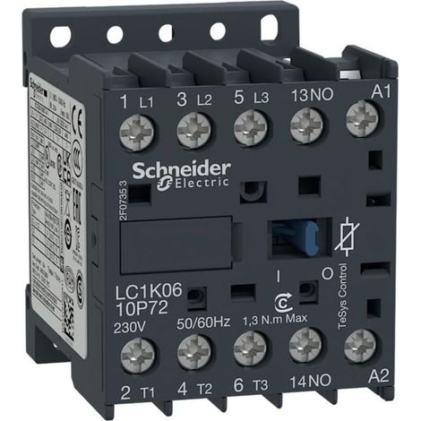 TeSys LC1K - contacteur - 3P - AC-3 440V - 6A - bobine 230Vca - LC1K0610P72