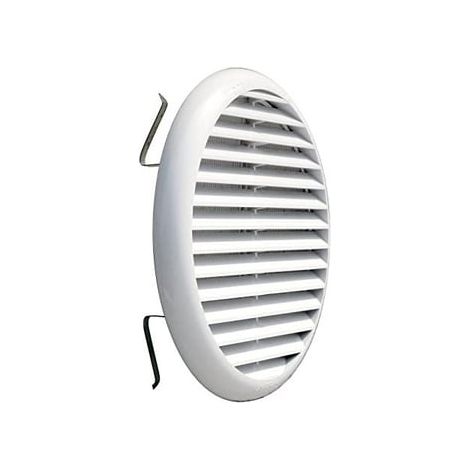 Griglia di aerazione universale ECO Ø80125 mm in polistirolo bianco con rete anti insetti