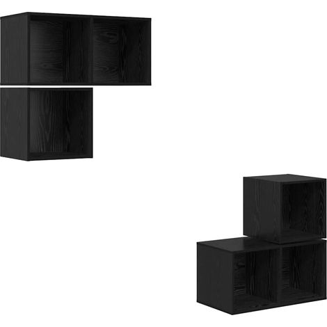 Maison Exclusive - Ensemble meuble TV 4 pcs Chêne noir Bois d'ingénierie
