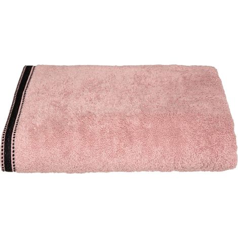 Lenzuolo da bagno joia in cotone rosa 100x150cm - Atmosphera créateur d'intérieur (1/4)