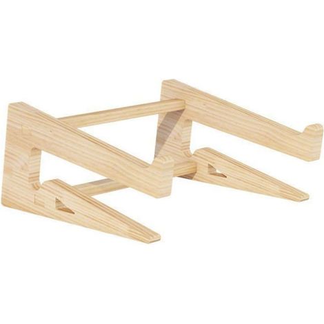 Support Sûrélevé en Ergonomique Bois Ordinateur Portable Support Ergonomique PC Portable, Rangement de Bureau pour Ordinateur Portable, Usage Quotidien et Travail (1/5)