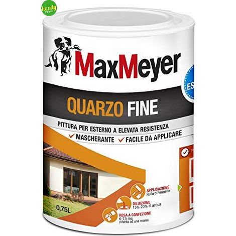 Pittura per esterni MaxMeyer quarzo fine bianco lt.0,75