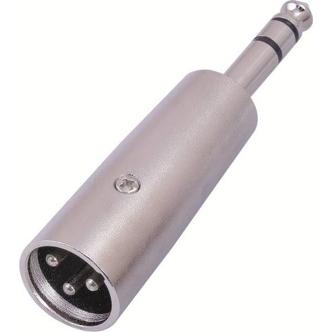 Adaptador XLR estereo 3 pin macho - jack 6.35 macho  Gris (1/5)