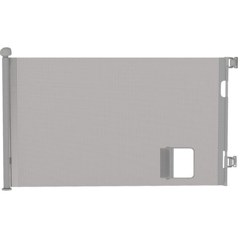 Barrière de sécurité extensible de 0 à 150 cm - Pour escalier de bébé - Pour l'intérieur et l'extérieur - Gris (1/5)