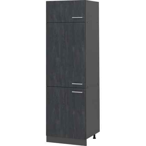 Armadio frigorifero R-Line, Calcestruzzo nero, 60 cm, Vicco (1/4)