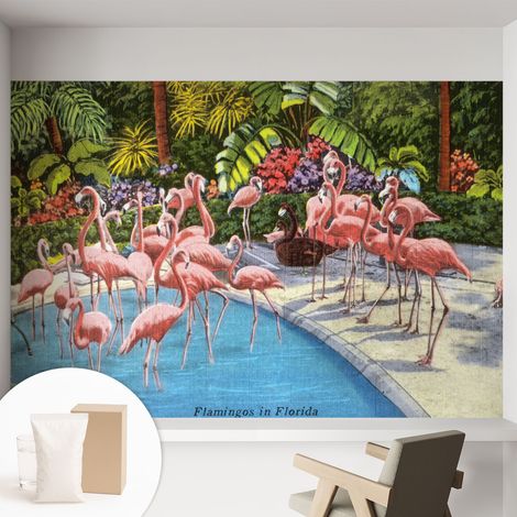 Tapete Vliestapete mit Kleber - modernes Design - Wohnungsdeko - geruchslos - langlebig Exotische Szene 152x104 cm (1/5)