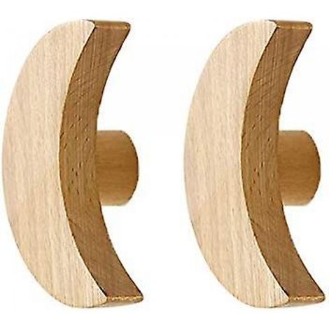 BEBUSINGOTO Perchero de pared de madera para niños, perchero de pared para bolsos, toallas y ropa de exterior, decoración escandinava (paquete de 2) (1/5)