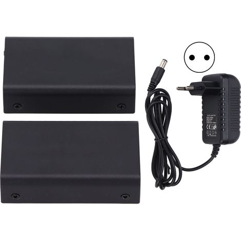 Prolongateur HDMI 1080P avec Convertisseur RJ45 pour PC et TV, Copie EDID, Alimentation 100‑240V, Prise EU (1/5)